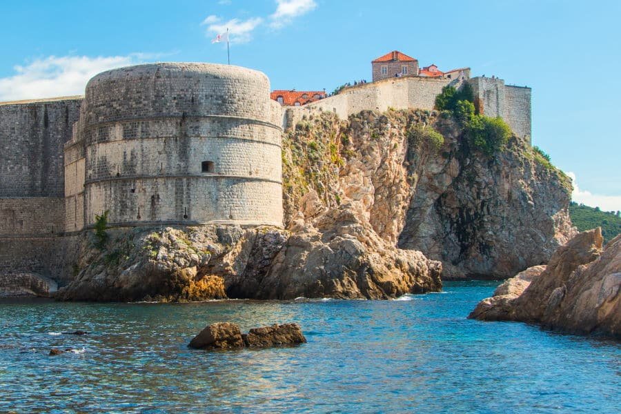 City of Dubrovnik, old defense walls, fortress Bokar