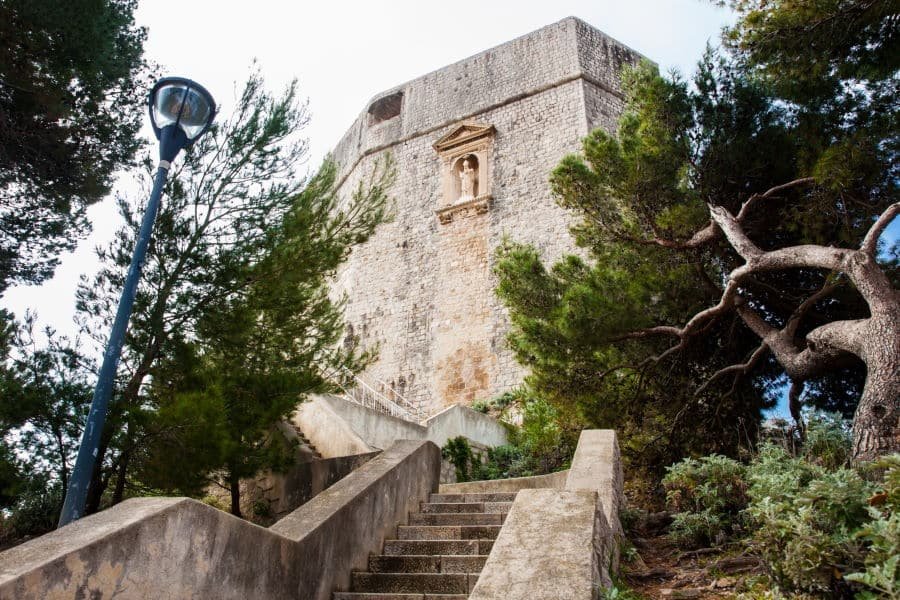 Medieval Fort Lovrijenac located on the western wall of Dubrovnik city